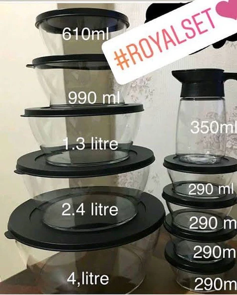 Tupperware Royal Set 9 Parça HEDİYELİ ürün görseli 1