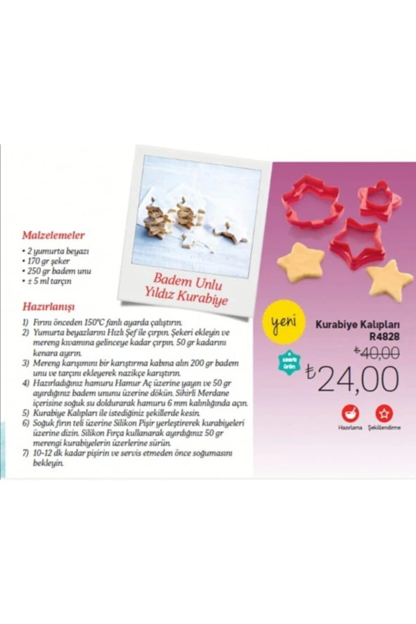 Kırmızı Kurabiye Kalıbı Set ürün görseli 1
