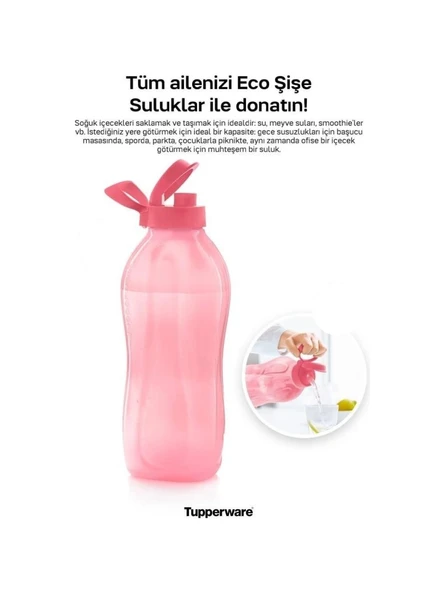 Tupperware Eko Şişe 2 L Şeker Pembe ürün görseli 1