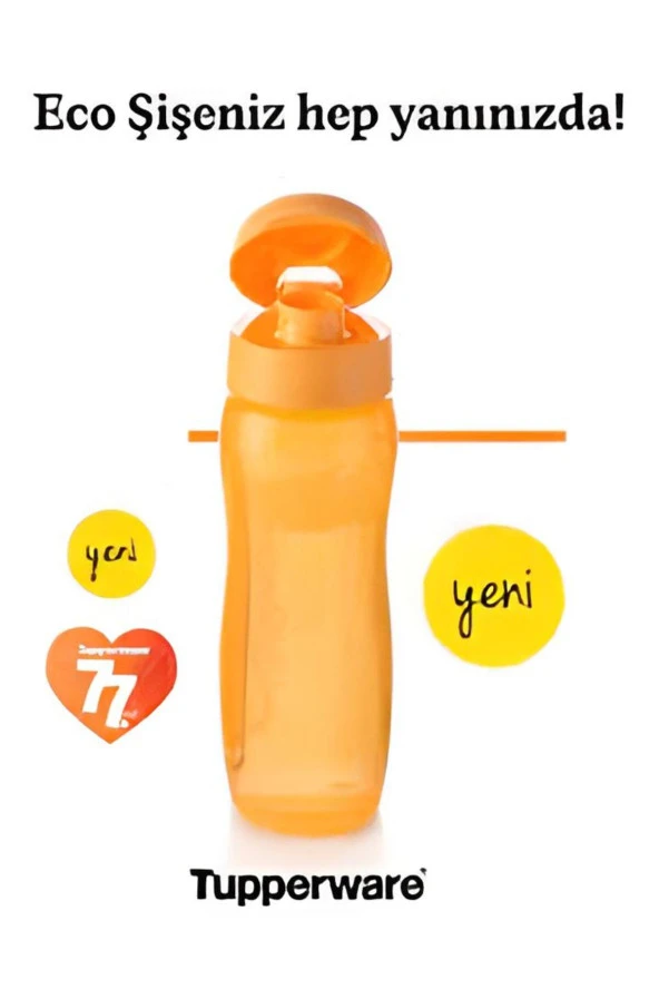 Tupperware 500 ml Exo Turuncu Şişe - Resim 2