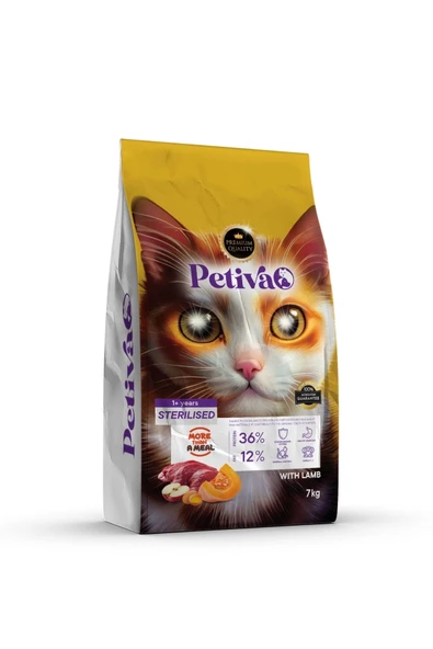 Petiva Kısırlaştırılmış Kuzulu Kedi Maması 7 Kg ürün görseli 1