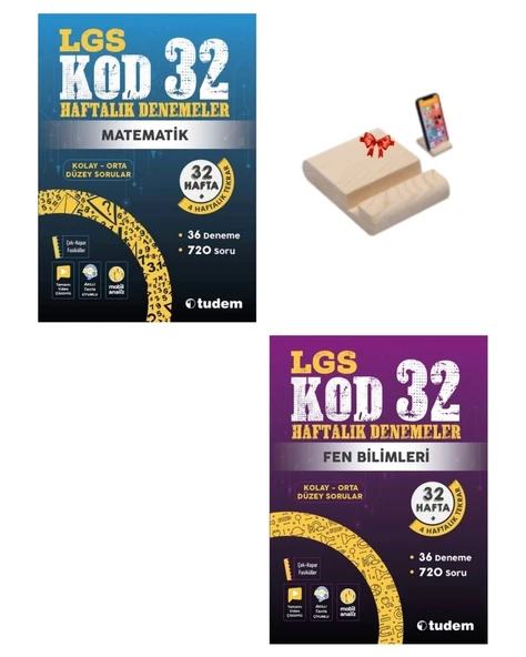 LGS 8. Sınıf Kod32 Haftalık Denemeler Matematik ve Fen Bilimleri ürün görseli 1