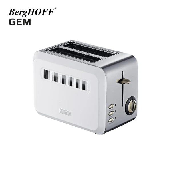 BergHOFF GEM TITAN Parlak Gümüş Beyaz İki Dilim Ekmek Kızartma Makinesi 7950071 ürün görseli 1