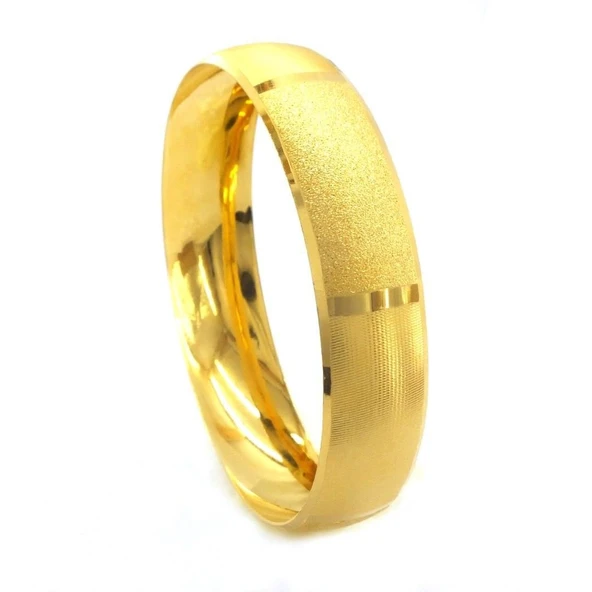 Altın Kaplama Parçalı Düz Ve Simli 1.5 cm Bilezik BLZ-3064 ürün görseli 1