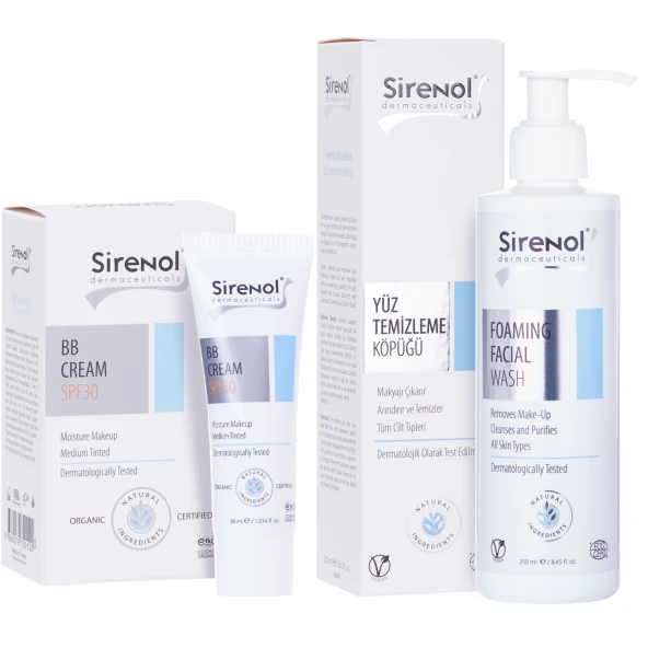 Sirenol BB Krem Ve Yüz Temizleme Köpüğü Seti 30 mL / 250 mL ürün görseli 1