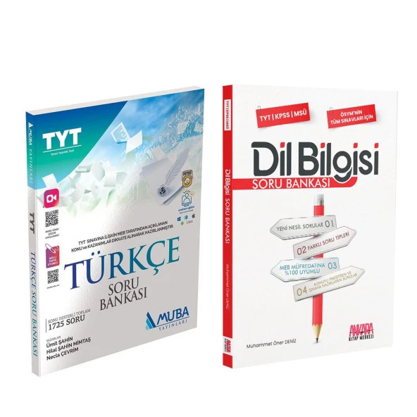 Muba TYT Türkçe ve AKM Dil Bilgisi Soru Bankası Seti 2 Kitap ürün görseli 1