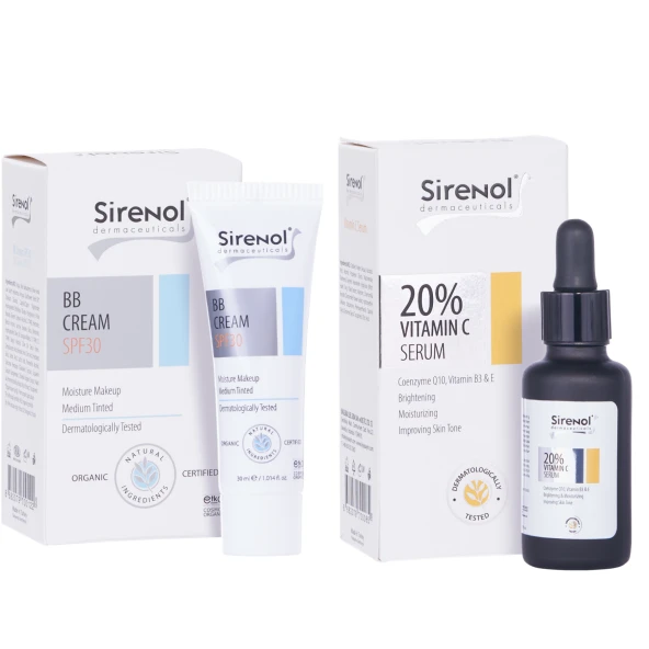 Sirenol BB Krem Ve %20 Vitamin C Serum Seti 30 mL / 60 mL ürün görseli 1