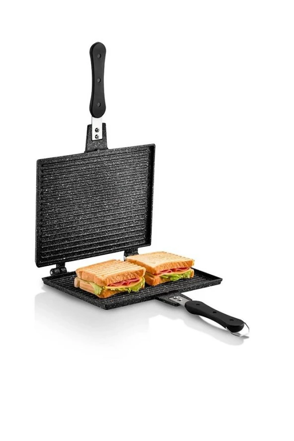 FMS D3001 Döküm Ocak Üstü El Tost Makinesi Siyah ürün görseli 1