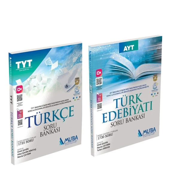 Muba TYT Türkçe ve AYT Edebiyat Soru Bankası Seti 2 Kitap ürün görseli 1