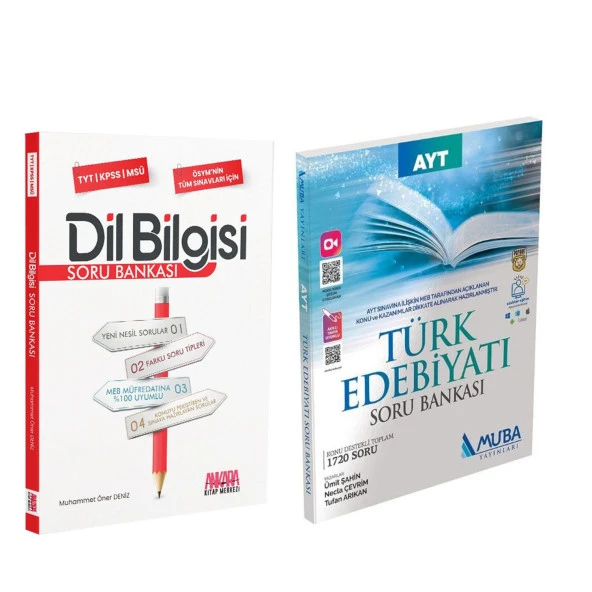 Muba AYT Edebiyat ve AKM Dil Bilgisi Soru Bankası Seti 2 Kitap ürün görseli 1