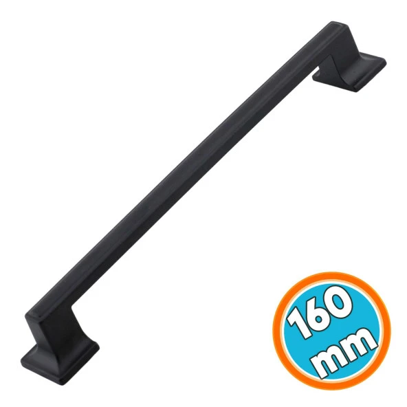 Siyah Kulp Metal Mobilya Çekmece Mutfak Dolap Dolabı Kapak Kulpları 160 mm Kulbu Kulpu 16 cm ürün görseli 1