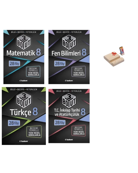 LGS 8. SINIF 3 BOYUT TÜM DERSLER 4LÜ SET ürün görseli 1