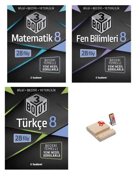 LGS 8. SINIF 3 BOYUT MATEMATİK FEN VE TÜRKÇE 3LÜ SET ürün görseli 1