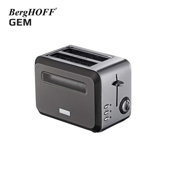 BergHOFF GEM TITAN Parlak Gümüş Gri İki Dilim Ekmek Kızartma Makinesi 7950072 ürün görseli 1