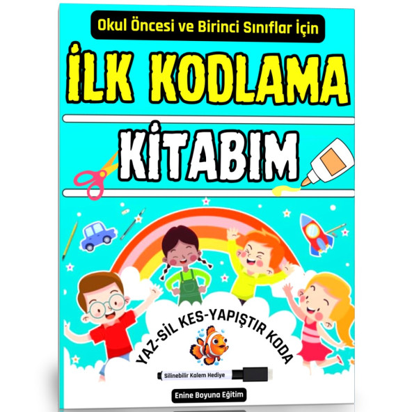İlk KODLAMA Kitabım (YAZ-SİL-KES-YAPIŞTIR) ürün görseli 1