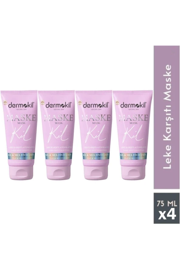 DERMOKİL LEKE KARŞITI AYDINLATICI MASKE 75 ML X 4 ADET ürün görseli 1