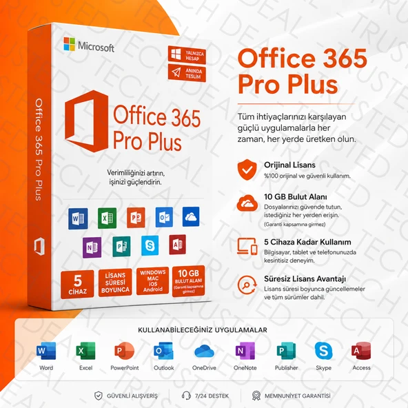 Office 365 Pro Plus - 2026 Sürüm - Dijital Teslimat - PC Sürümü / Android- IOS- MACBOOK - Windows PC Uygundur ürün görseli 1