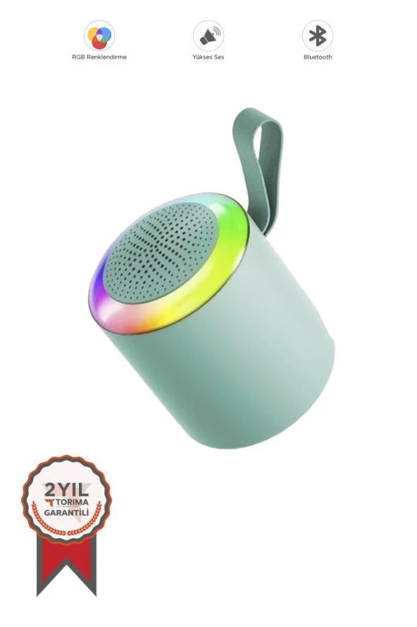 Torima D24 Yeşil SD/USB Girişli Taşınabilir Bluetooth Hoparlör ürün görseli 1