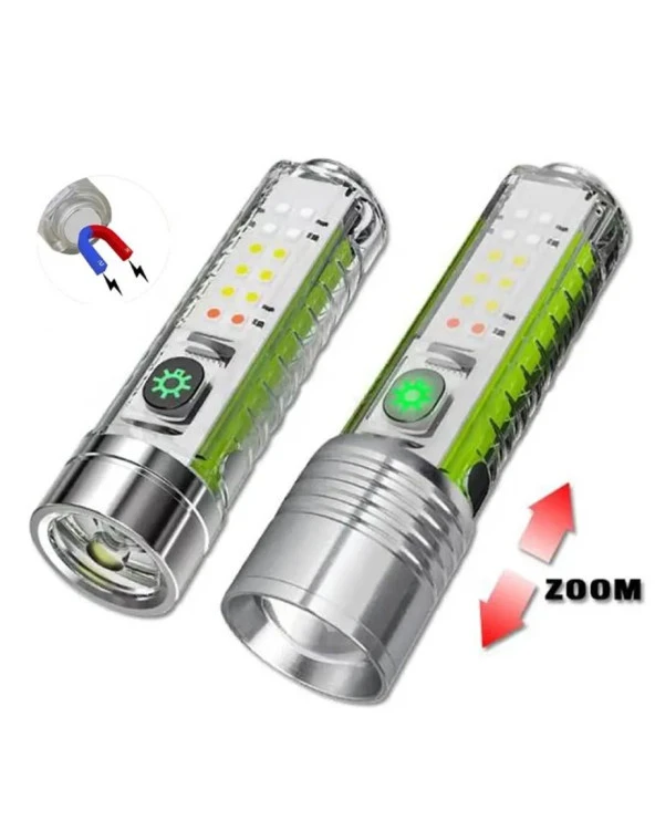 Watton Wt-609 Şarjlı Mıknatıslı El Feneri 8 Mod Çakarlı Yeni Nesil ürün görseli 1