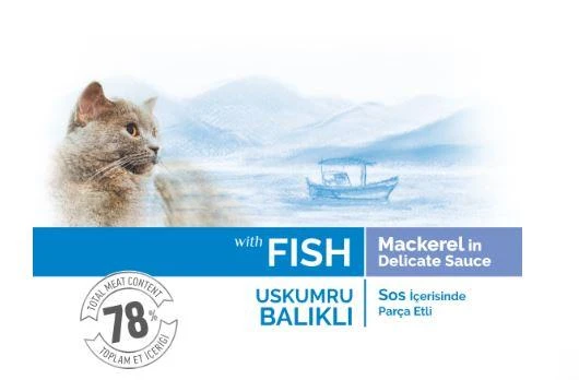 BonaCibo Pouch Balıklı Kedi Konservesi 85 gr - Resim 2