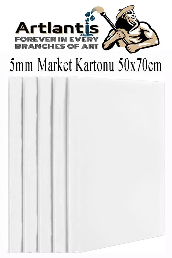Maket Kartonu Beyaz Fotoblok 3 mm 50x70 cm 5 Adet Hobi Sanat Okul Köpüklü Straforlu Maket Kartonu ürün görseli 1