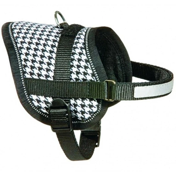 Flamingo KÜÇÜK KÖPEK Göğüs Tasması Pepita GÖVDESİ 31-40cm ARASI OLAN KÖPEKLERE ürün görseli 1