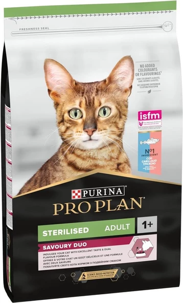 ProPlan Sterilised Morina Balıklı Kısırlaştırılmış Kedi Maması 10 Kg ürün görseli 1
