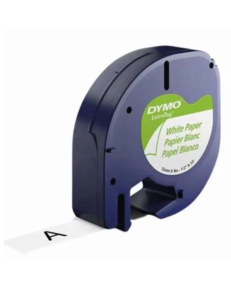 Dymo 12mmx4m Kağıt Şerit Beyaz 91200 - Resim 2