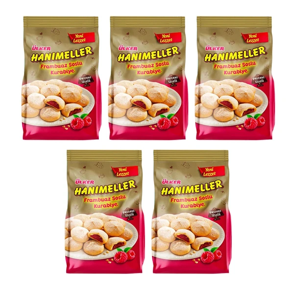 Ülker Hanımeller Frambuaz Soslu Kurabiye 150 gr x 5 Adet ürün görseli 1