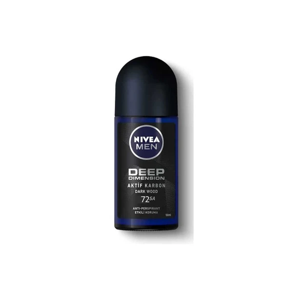 Nivea Men Deep Aktif Karbon Dark Wood Anti-Perspirant Roll-on 50ml ürün görseli 1