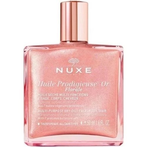 Nuxe Huile Prodigieuse Or Pembe Parıltılı Çiçeksi Çok Amaçlı Kuru Yağ 50 ml ürün görseli 1