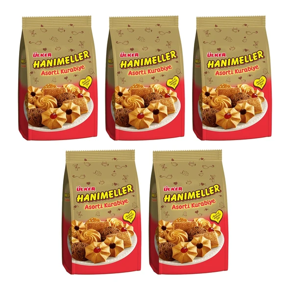 Ülker Hanımeller Asorti Karışık Tatlı Kurabiye 150 G x 5 Adet ürün görseli 1
