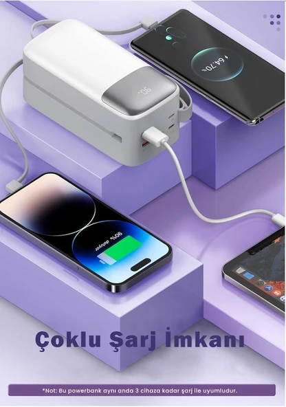 Sword 50000 mAh Kablolu Powerbank SW-50PO3 Beyaz ürün görseli 1