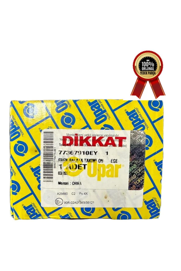 OPAR Fiat Egea Ön Fren Balata Takımı Opar 77367910EY ürün görseli 1