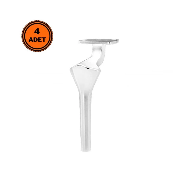 4 Adet Elmas Lüx Metal Ayak 16 cm Krom Mobilya Koltuk Ayağı ürün görseli 1