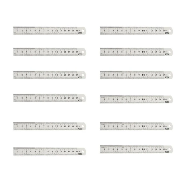 Mas 2328 Çelik Cetvel 15 Cm - 12 Adet ürün görseli 1