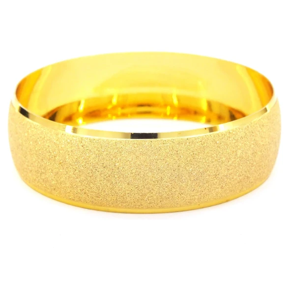 Altın Kaplama Simli Model Bilezik 2 cm BLZ-3036 - Resim 6