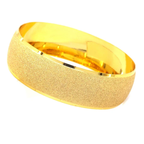 Altın Kaplama Simli Model Bilezik 2 cm BLZ-3036 - Resim 4