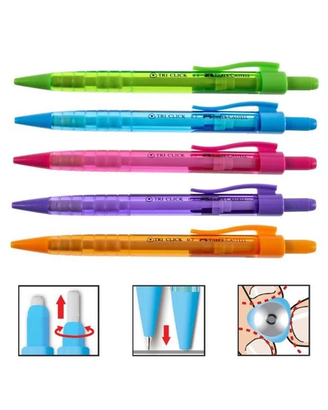 Faber Castell Tri Click Versatil 0.7mm 10 lu Paket ürün görseli 1