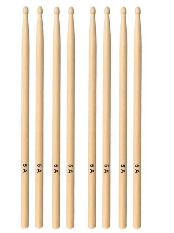 Chroma Baget - Davul - 4 Çift Bateri Bageti Drumsticks 5a Pürüzsüz Yüzey ürün görseli 1