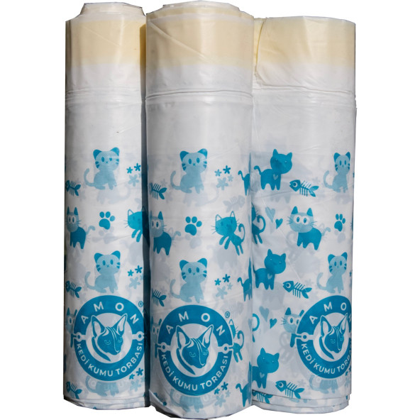 Amon Ultra Güçlü Kedi Kumu Torbası 85X50 cm 3 Adet ürün görseli 1