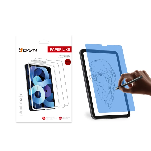 iPad Mini 2021 (6.Nesil) Kağıt Hisli Mat ​​​​​​​​​​​​​​​Davin Paper Like Ekran Koruyucu ürün görseli 1