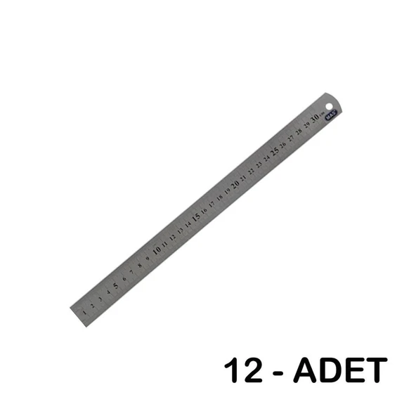 Mas 2330 Çelik Cetvel 30cm - 12 Adet ürün görseli 1