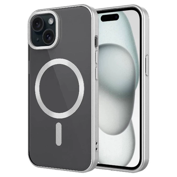 iPhone 15 Plus Uyumlu  Uyumlu KılıfMat Tasarımlı Magsafe Wireless Şarj Özellikli Mat Setro Kapak ürün görseli 1