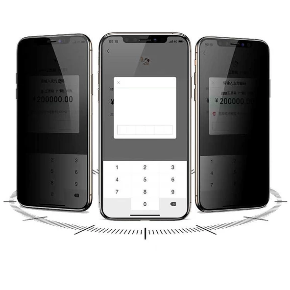 iPhone 15 Plus Davin 5D Privacy Cam Ekran Koruyucu - Resim 3