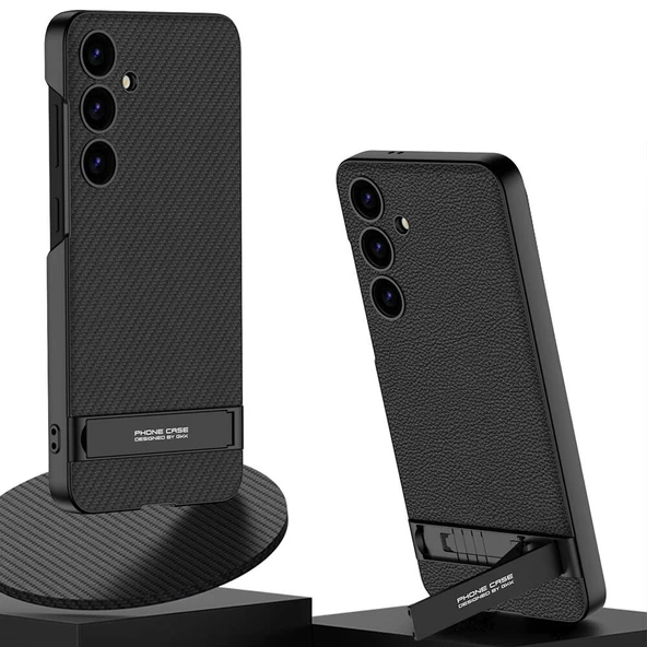 S24 Uyumlu  Uyumlu KılıfKamera Korumalı Leather Dikey Standlı Ays Kapak ürün görseli 1