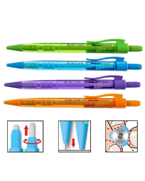 Faber Castell Tri Click Versatil 0.7mm 4 lü Set ürün görseli 1