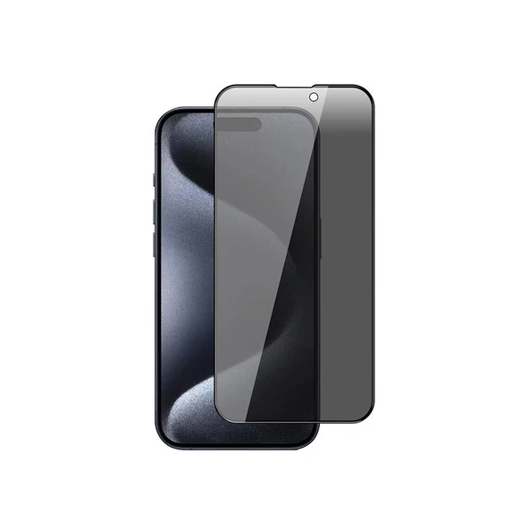 iPhone 15 Plus New 5D Privacy Temperli Ekran Koruyucu - Resim 5