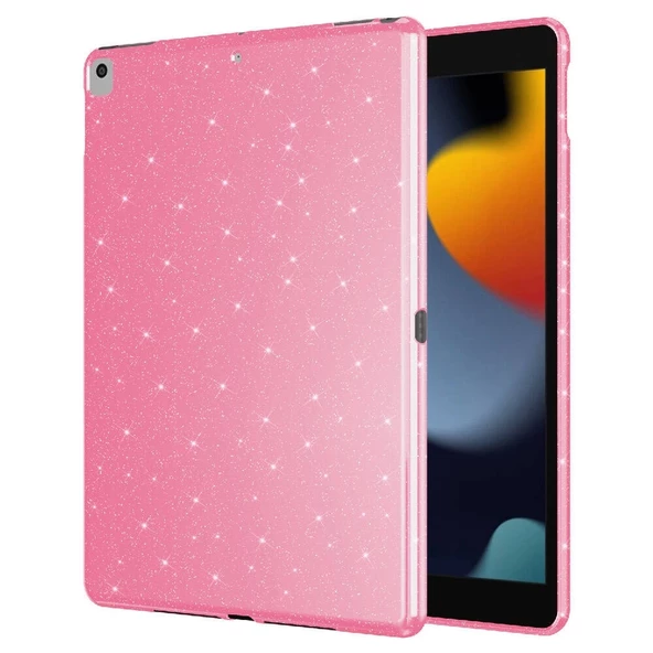 iPad 10.2 (8 Nesil) Simli Parlak Görünümlü Tablet Koton  Uyumlu Kılıf ürün görseli 1