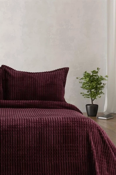 MERİNOS MODERN LİNE 3 PARÇA BATTANİYE SET (ÇİFT KİŞİLİK) CHERY ürün görseli 1